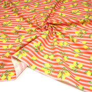 Tissu cotonnade RAYURES et CITRONS : 3 couleurs disponibles - COLLECTION SICILIA - OEKO - TEX STANDARD 100 - TissusPapi.com