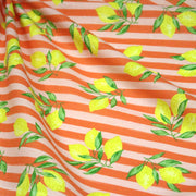 Tissu cotonnade RAYURES et CITRONS : 3 couleurs disponibles - COLLECTION SICILIA - OEKO - TEX STANDARD 100 - TissusPapi.com