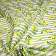 Tissu cotonnade RAYURES et CITRONS : 3 couleurs disponibles - COLLECTION SICILIA - OEKO - TEX STANDARD 100 - TissusPapi.com