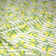 Tissu cotonnade RAYURES et CITRONS : 3 couleurs disponibles - COLLECTION SICILIA - OEKO - TEX STANDARD 100 - TissusPapi.com