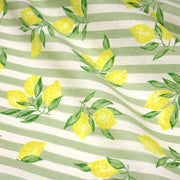 Tissu cotonnade RAYURES et CITRONS : 3 couleurs disponibles - COLLECTION SICILIA - OEKO - TEX STANDARD 100 - TissusPapi.com