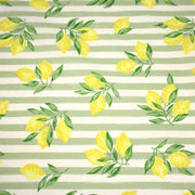 Tissu cotonnade RAYURES et CITRONS : 3 couleurs disponibles - COLLECTION SICILIA - OEKO - TEX STANDARD 100 - TissusPapi.com