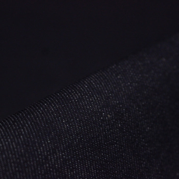 Tissu denim japonais KUROKI brut 100% coton bleu nuit - Fabrication japonaise