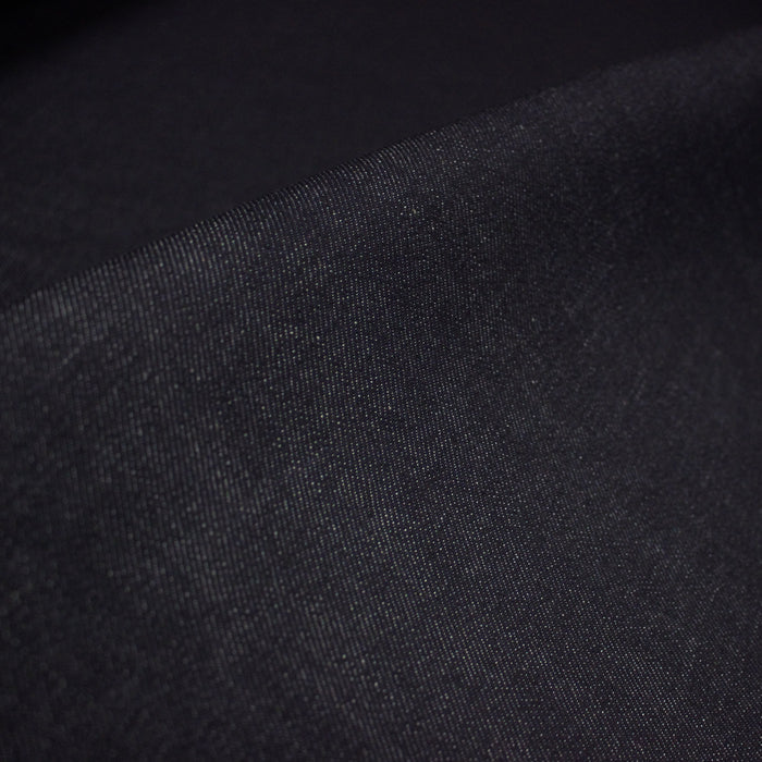 Tissu denim japonais KUROKI brut 100% coton bleu nuit - Fabrication japonaise