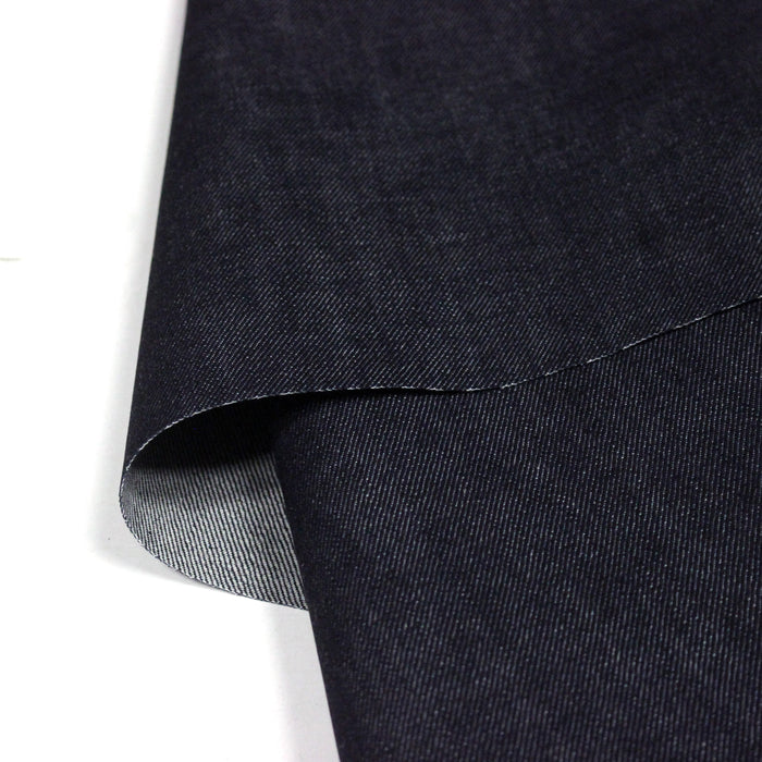 Tissu denim japonais KUROKI brut 100% coton bleu nuit - Fabrication japonaise