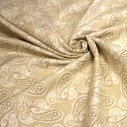Tissu cotonnade faux - uni sable, motif cachemire - TissusPapi.com