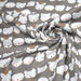 Tissu popeline coton KAWAI gris aux animaux bleu ciel - TissusPapi.com