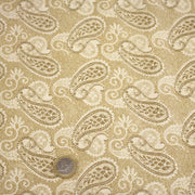 Tissu cotonnade faux - uni sable, motif cachemire - TissusPapi.com