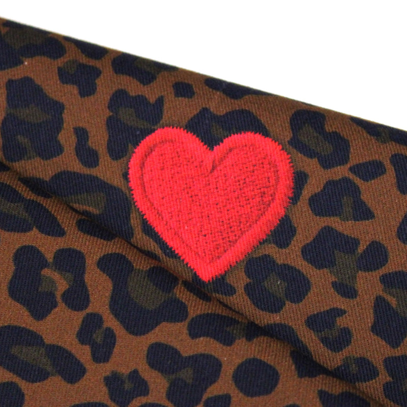 Tissu gabardine de coton LEOPARD tons marron chocolat - OEKO-TEX STANDARD 100 - TissusPapi.com