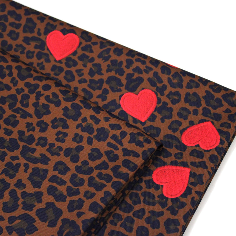 Tissu gabardine de coton LEOPARD tons marron chocolat - OEKO-TEX STANDARD 100 - TissusPapi.com