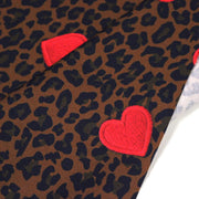 Tissu gabardine de coton LEOPARD tons marron chocolat - OEKO-TEX STANDARD 100 - TissusPapi.com