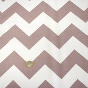 Tissu cotonnade, chevrons taupe clair et blancs - TissusPapi.com