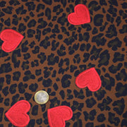 Tissu gabardine de coton LEOPARD tons marron chocolat - OEKO-TEX STANDARD 100 - TissusPapi.com