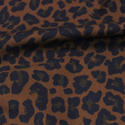 Tissu gabardine de coton LEOPARD tons marron chocolat - OEKO-TEX STANDARD 100 - TissusPapi.com