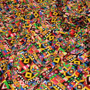 Tissu cotonnade motif WAX géométrique très coloré - OEKO - TEX STANDARD 100 - TissusPapi.com