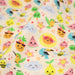 Tissu popeline coton ENFANT KAWAI aux animaux et fruits souriants - TissusPapi.com