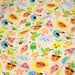 Tissu popeline coton ENFANT KAWAI aux animaux et fruits souriants - TissusPapi.com