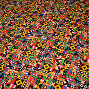 Tissu cotonnade motif WAX géométrique très coloré - OEKO - TEX STANDARD 100 - TissusPapi.com