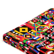 Tissu cotonnade motif WAX géométrique très coloré - OEKO - TEX STANDARD 100 - TissusPapi.com