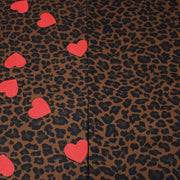 Tissu gabardine de coton LEOPARD tons marron chocolat - OEKO-TEX STANDARD 100 - TissusPapi.com