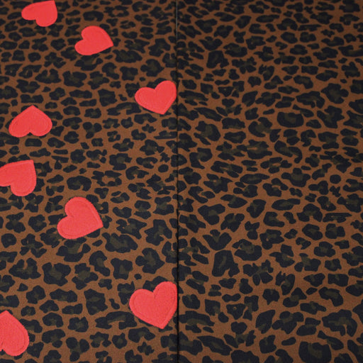 Tissu gabardine de coton LEOPARD tons marron chocolat - OEKO-TEX STANDARD 100 - TissusPapi.com