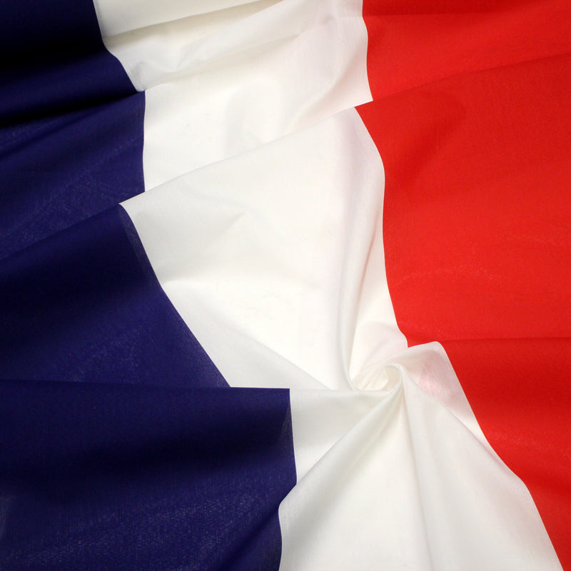 Tissu Drapeau français au mètre - Drapeau France, 80cm de large - TissusPapi.com