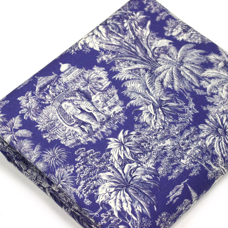 Tissu coton TOILE DE JOUY illustrations indiennes, nombreuses couleurs estivales ! - TissusPapi.com