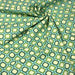 Tissu popeline coton vert aux formes géométriques vertes et jaunes - TissusPapi.com
