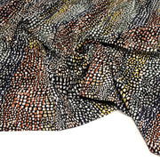 Tissu Viscose fluide COBRA aux écailles multicolores - OEKO - TEX - TissusPapi.com
