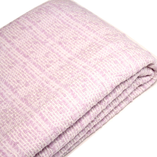 Tissu Tweed de coton faux-uni rose & blanc - Fabrication française - TissusPapi.com