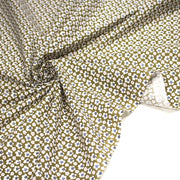 Tissu cotonnade fleurs japonaises géométriques : bleu, jaune, vert, rouge - OEKO - TEX - TissusPapi.com