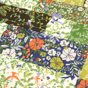 Tissu Matelassé coton au patchwork de motifs fleuris et verso fleuri écru - OEKO - TEX - TissusPapi.com