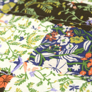Tissu Matelassé coton au patchwork de motifs fleuris et verso fleuri écru - OEKO - TEX - TissusPapi.com