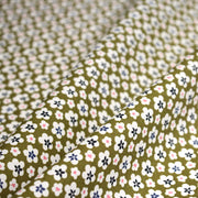 Tissu cotonnade fleurs japonaises géométriques : bleu, jaune, vert, rouge - OEKO - TEX - TissusPapi.com
