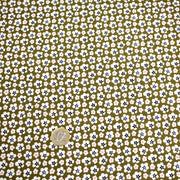 Tissu cotonnade fleurs japonaises géométriques : bleu, jaune, vert, rouge - OEKO - TEX - TissusPapi.com