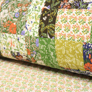 Tissu Matelassé coton au patchwork de motifs fleuris et verso fleuri écru - OEKO - TEX - TissusPapi.com