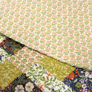 Tissu Matelassé coton au patchwork de motifs fleuris et verso fleuri écru - OEKO - TEX - TissusPapi.com