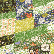 Tissu Matelassé coton au patchwork de motifs fleuris et verso fleuri écru - OEKO - TEX - TissusPapi.com