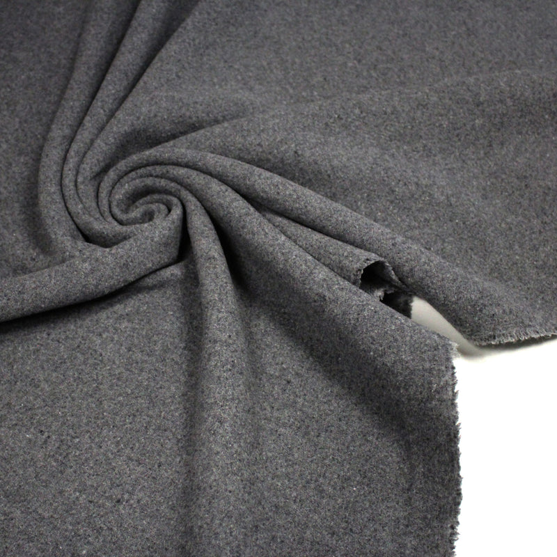 Tissu velours de laine gris souris - Fabrication italienne - TissusPapi.com