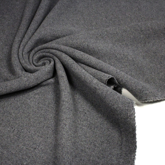 Tissu velours de laine gris souris - Fabrication italienne