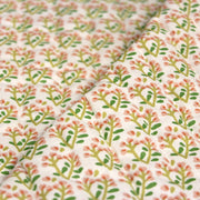 Tissu Matelassé coton au patchwork de motifs fleuris et verso fleuri écru - OEKO - TEX - TissusPapi.com
