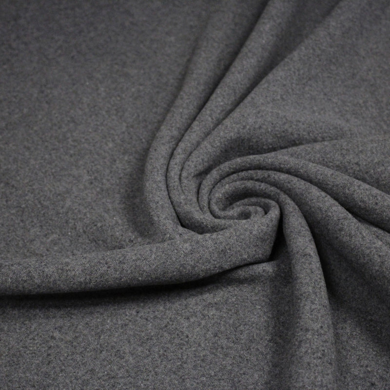 Tissu velours de laine gris souris - Fabrication italienne - TissusPapi.com