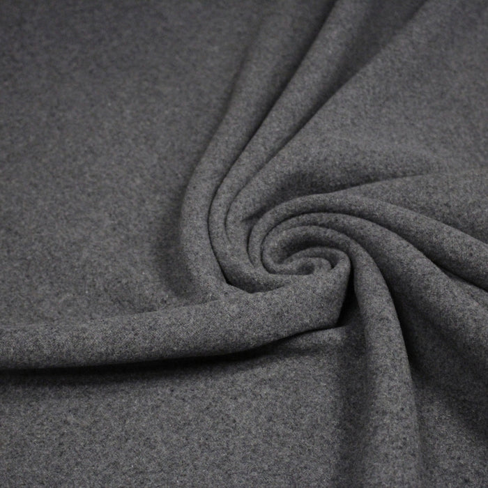 Tissu velours de laine gris souris - Fabrication italienne