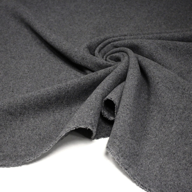 Tissu velours de laine gris souris - Fabrication italienne - TissusPapi.com