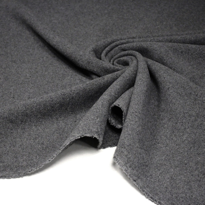 Tissu velours de laine gris souris - Fabrication italienne