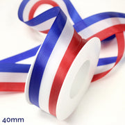Ruban tricolore français bleu blanc rouge pour médailles, inaugurations et écharpes tricolores - TissusPapi.com