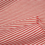 Tissu coton rustique rayé 3mm : Noir/écru ou Rouge/écru - TissusPapi.com