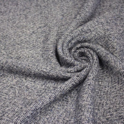 Tissu Tweed de laine faux - uni blanc cassé et bleu marine - Fabrication italienne - TissusPapi.com