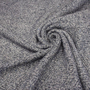 Tissu Tweed de laine faux - uni blanc cassé et bleu marine - Fabrication italienne - TissusPapi.com