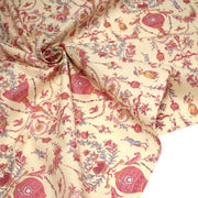 Tissu coton grande largeur 280cm TOILE DE JOUY MONTGOLFIERES jaune & rose - TissusPapi.com